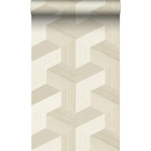 Origin Wallcoverings Öko-Strukturtapete 3D-Muster Hellbeige 0.53 x 10.05 m 347948