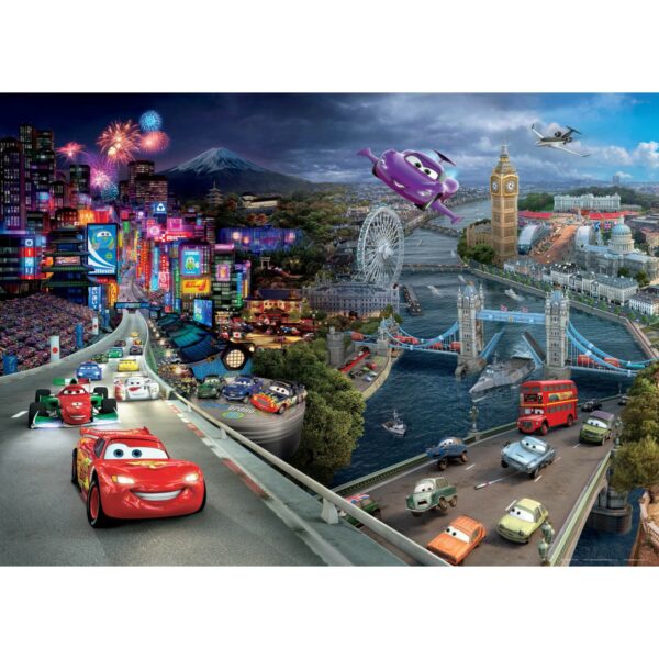 Disney Poster Cars Blau Rot und Lila 160 x 110 cm 600649