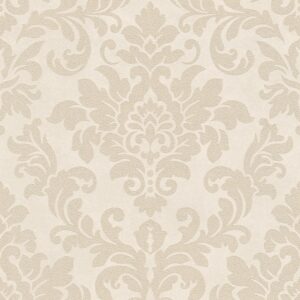 Bricoflor Beige Barock Tapete Elegante Neobarock Vliestapete mit Ornament aus Vinyl Edle Wandtapete Im Nostalgie Stil für Wohnzimmer und Schlafzimmer