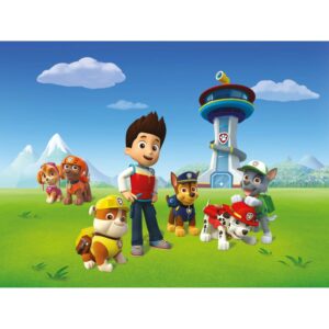 Sanders & Sanders Fototapete Paw Patrol Blau Grün und Rot 360 x 270 cm 600598