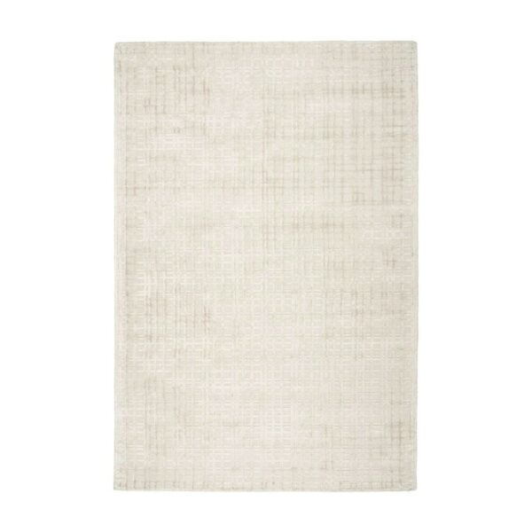 MeGusta Kurzflor Teppich Beige Silber Uni Viskose 120 x 170 cm