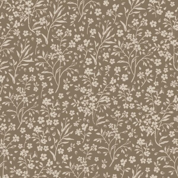 ESTAhome Tapete Blumen Taupe 50 x 900 cm 139882