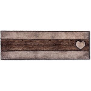 Astra Sauberlaufmatte Pure und Soft 50 cm x 150 cm Holz Herz