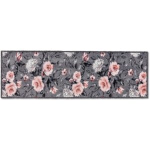 Astra Sauberlaufmatte Pure und Soft 50 cm x 150 cm Blumen Grau