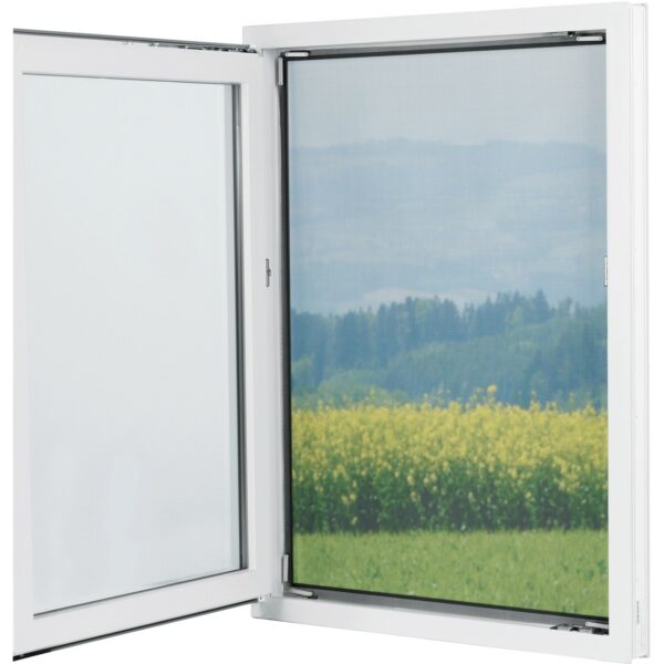 Easymaxx Fenster-Moskitonetz Magic Klick Schwarz 150 cm x 130 cm