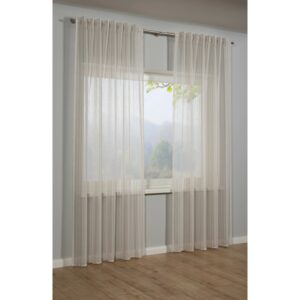 Bennetti Schal mit Gardinenband Beige 140 x 245 cm