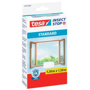 Tesa Insect Stop Fliegengitter Standard mit Klettband 150 cm x 130 cm Weiß