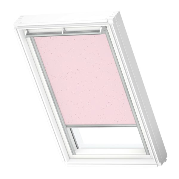 Velux Verdunkelungs-Rollo Manuell DKL P10 4659S mit Sterne 94 cm x 160 cm Rosa