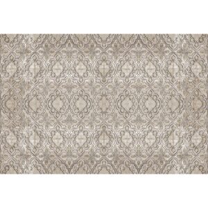 Fototapete Barock Ornament Beige Silber 4