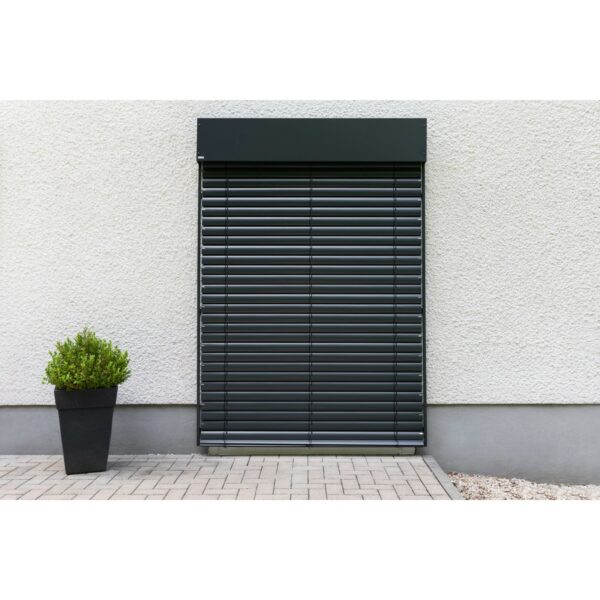 Schellenberg Sonnenschutz Raffstore Express mit Motor 230 cm x 220 cm Anthrazit