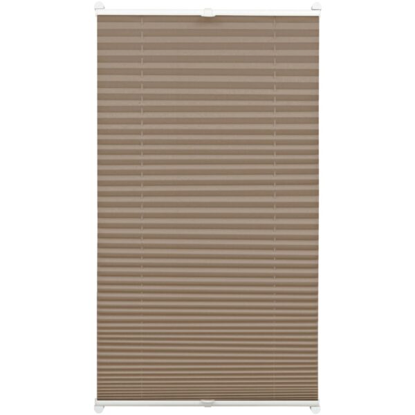 Gardinia EasyFix Plissee mit 2 Bedienschienen 90 cm x 130 cm Taupe