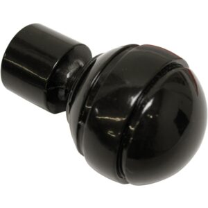 Gardinia Endstück Chicago Kugel für Ø 20 mm Schwarz 2-er Pack