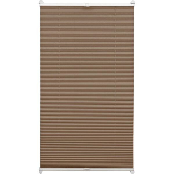 Gardinia EasyFix Plissee mit 2 Bedienschienen 80 cm x 130 cm Taupe