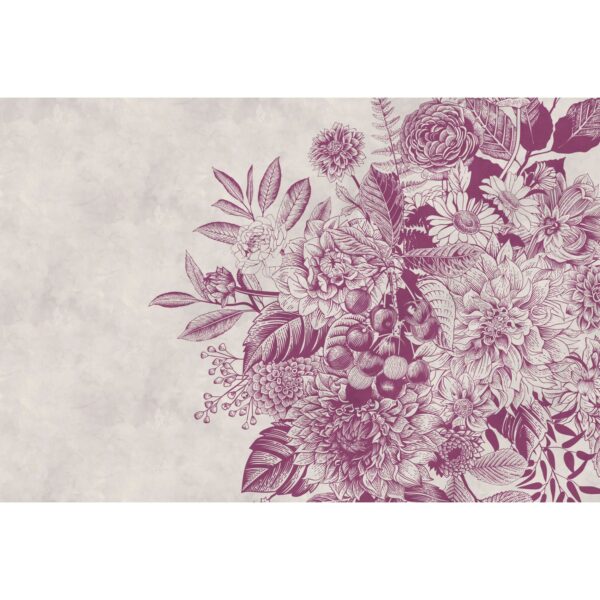 Fototapete Blumen Floral Beige Magenta 4