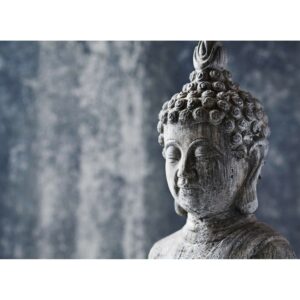 Fototapete Buddha Statue Asiatisch Blau Grau 3