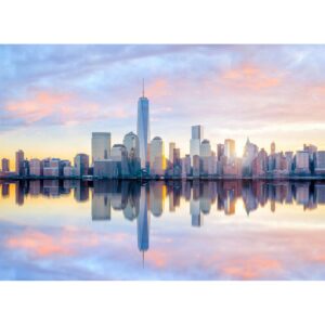 Fototapete New York Skyline Blau Grau Gelb 3