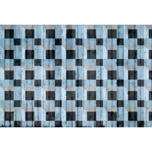 Fototapete  3D Abstrakt Modern Blau Schwarz 4