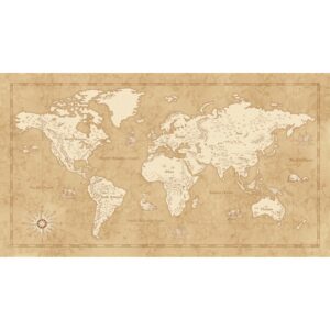 Komar Vliesfototapete Vintage World Map 500 cm x 280 cm