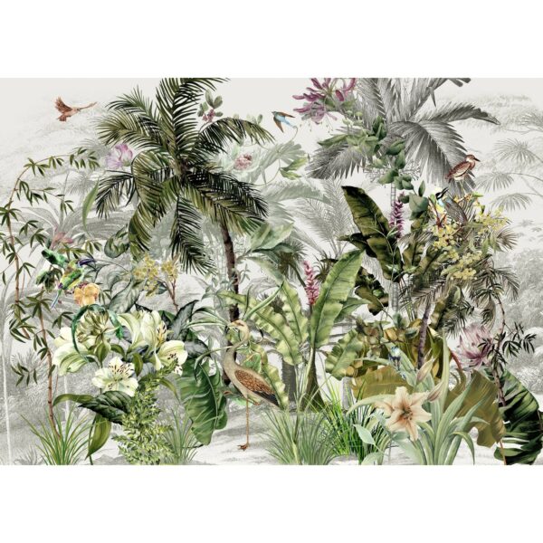 Komar Vliesfototapete Birds in the Jungle 250 cm x 350 cm