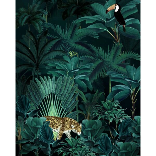 Komar Vliesfototapete Jungle Night 200 cm x 250 cm