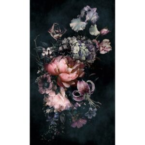 Schöner Wohnen Vliestapete 2 DD Floral Schwarz Rosa 270 x 159 cm FSC®