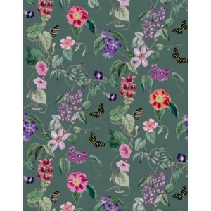 Schöner Wohnen Vliestapete New Delight Floral Dunkelgrün 340 x 265 cm FSC®