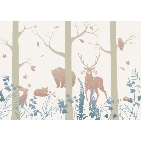 Komar Fototapete Vlies Forest Animals  400 x 280 cm