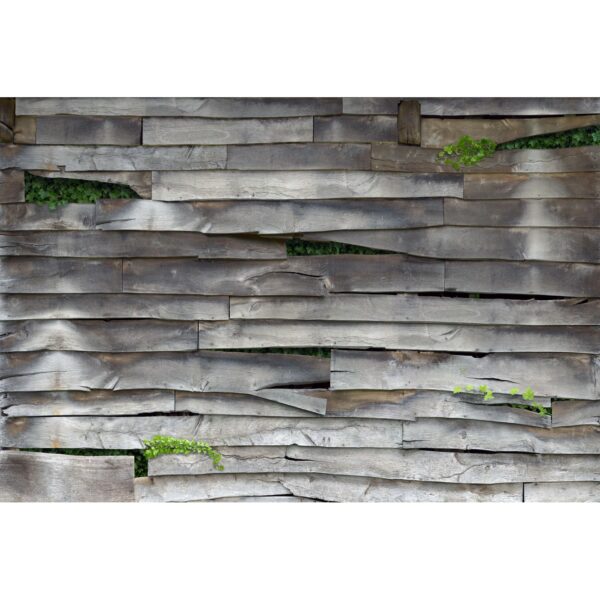 Erismann Fototapete Vlies Timber Grau 400 cm x 270 cm