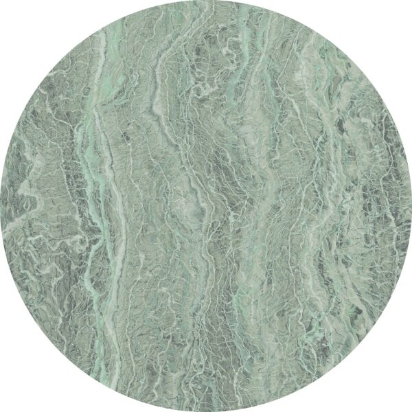 Komar Vlies Fototapete Green Marble Selbstklebend Ø 125 cm