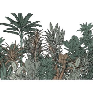 Komar Fototapete Vlies Doodle Plants Color  350 x 250 cm