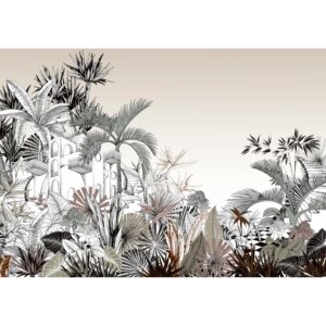 Rasch Digitaltapete Tropical House 688139 Dschungel Hellbeige 3 m x 4 m