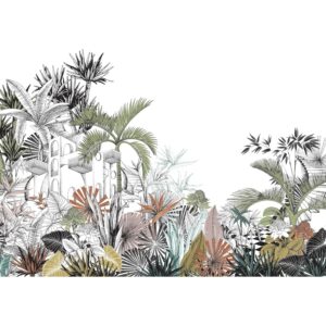 Rasch Digitaltapete Tropical House 688146 Dschungel Dunkelgrün 3 m x 4 m