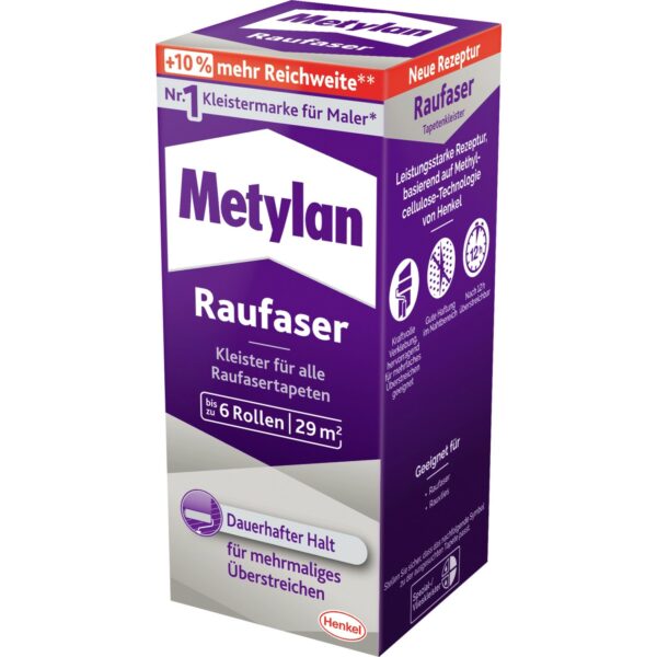 Metylan Tapetenkleister Raufaser 180 g Paket Transparent