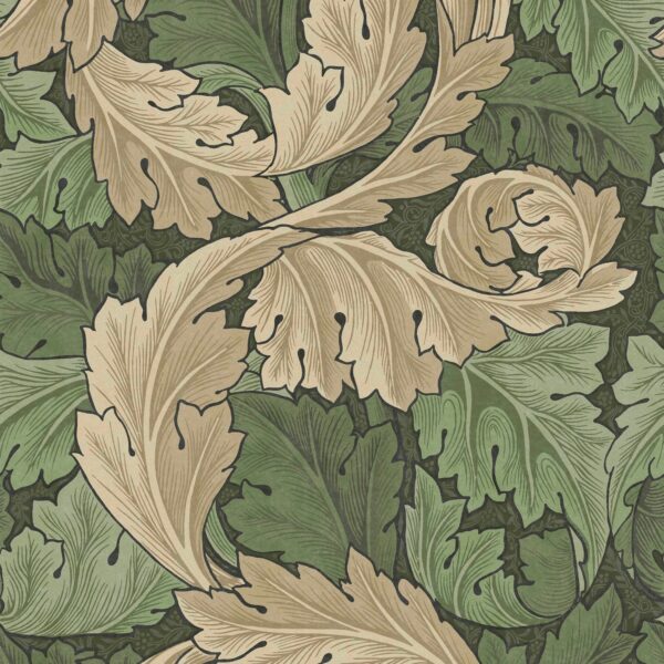 William Morris at Home Vliestapete Acanthus 10 m x 52 cm Grün FSC®