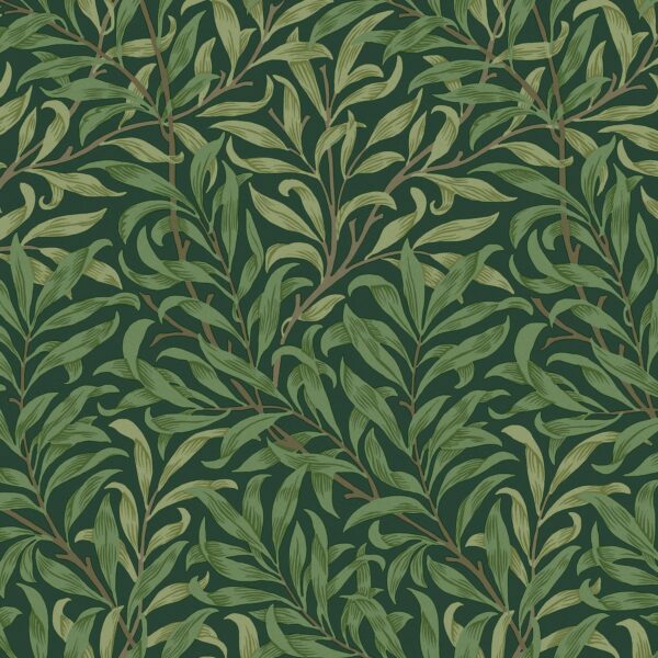 William Morris at Home Vliestapete Willow Bough 10 m x 52 cm Grün FSC®