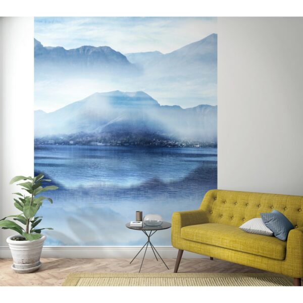 Marburg Vliestapete Illustration Gebirge Blau-Grau 270 cm x 212 cm FSC®