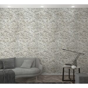 Marburg Vliestapete Ornamental Blütenmuster Beige 270 cm x 159 cm FSC®