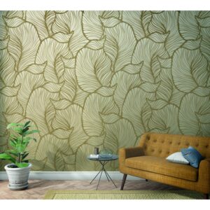 Marburg Vliestapete Floral Blattmuster Beige 270 cm x 159 cm FSC®