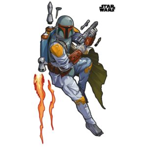 Komar Selbstklebende Fototapete Vlies Star Wars XXL Boba Fett 127 x 200 cm