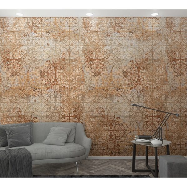 Marburg Vliestapete Ornamental Industrial Beige-Rot 270 cm x 159 cm FSC®