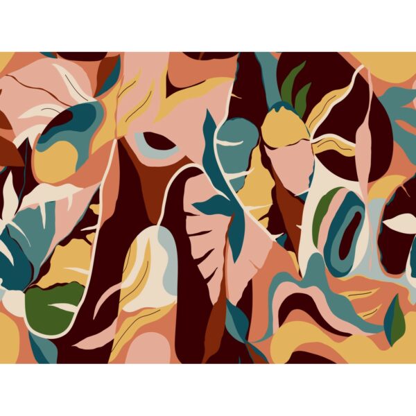 Rasch Digitaltapete Tropical House 688160 Modern Graphik Terra 3 m x 4 m