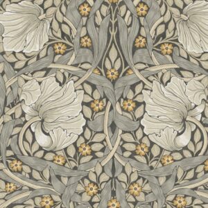 William Morris at Home Vliestapete Pimpernel 10 m x 52 cm Grau FSC®