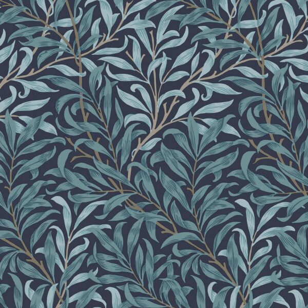 William Morris at Home Vliestapete Willow Bough 10 m x 52 cm Blau FSC®