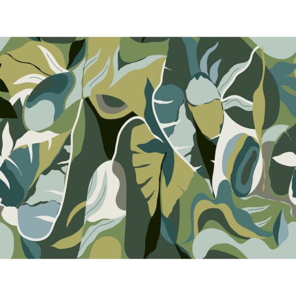 Rasch Digitaltapete Tropical House 688184 Modern Graphik Grün 3 m x 4 m