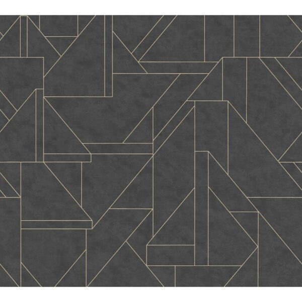 AS-Creation Vliestapete Grafikmuster Geometrisch Schwarz-Gold