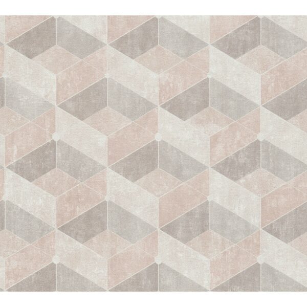 Vliestapete 3D-Effekt geometrisch Glitzereffekt leicht Strukt. Beige Creme FSC®