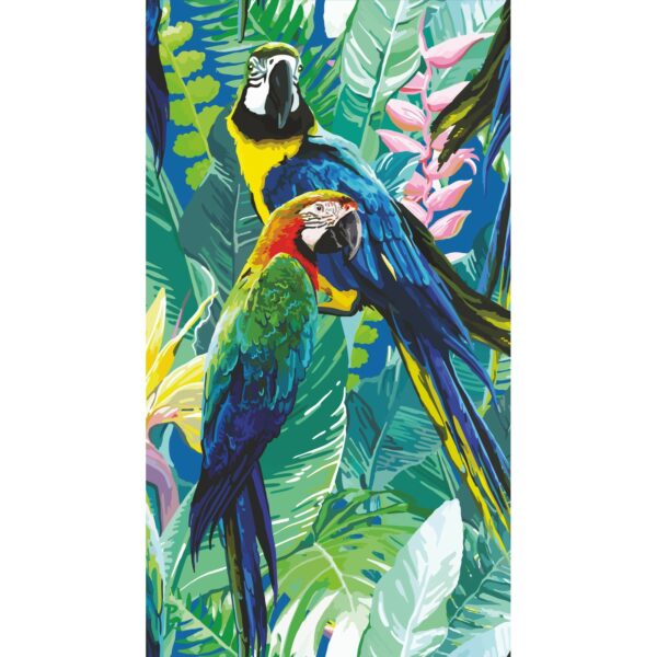 Erismann Digitaltapete Zooom Cheeky Parrots 270 cm x 150 cm Grün