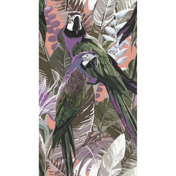 Erismann Digitaltapete Zooom Cheeky Parrots 270 cm x 150 cm Violett