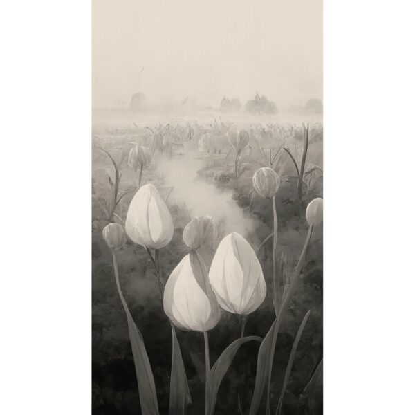 Erismann Digitaltapete Zooom Tulips 270 cm x 150 cm Grau