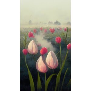 Erismann Digitaltapete Zooom Tulips 270 cm x 150 cm Rose